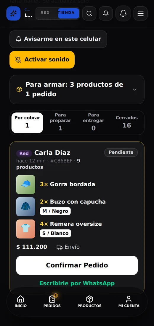 Recibí pedidos y cobrá